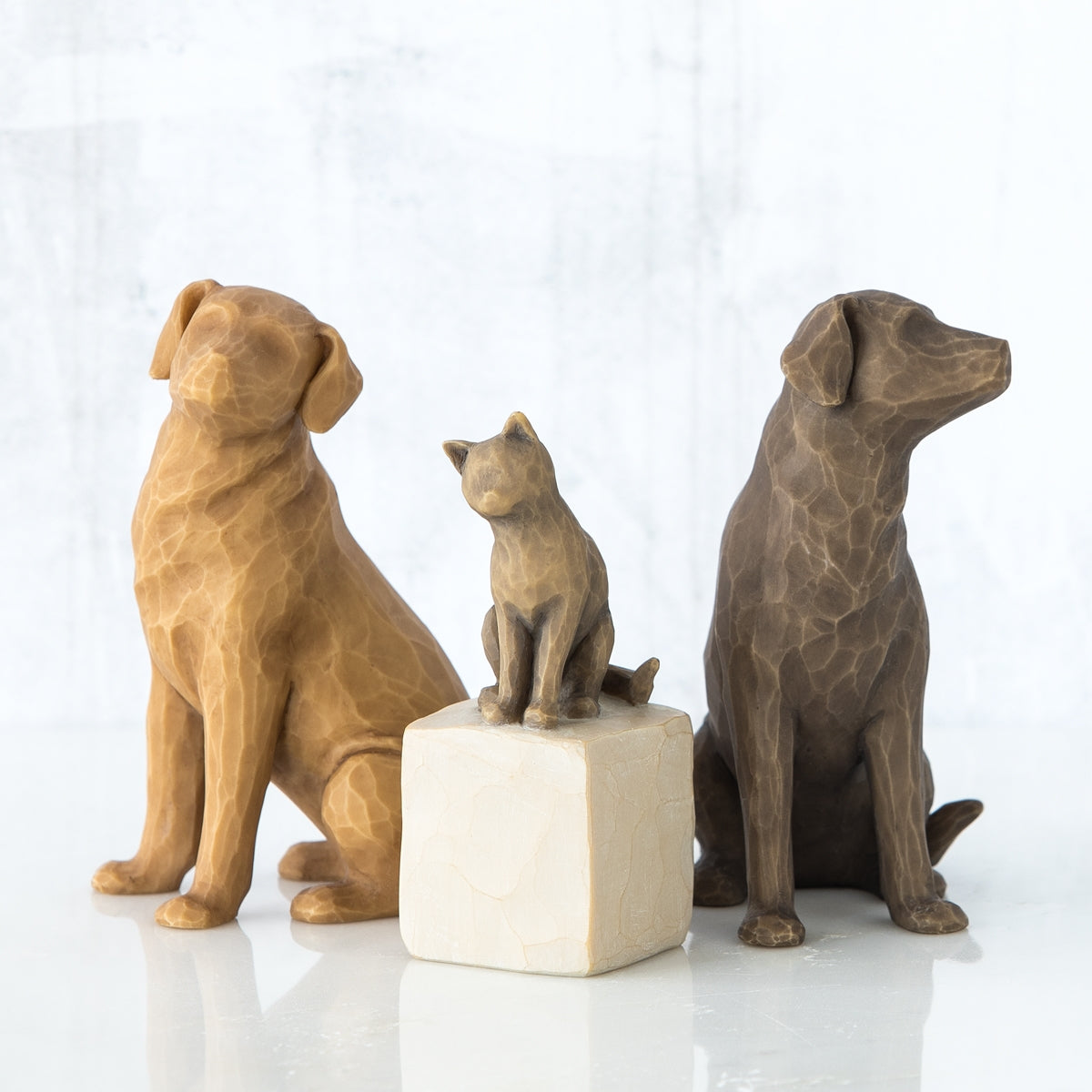 Love My Dog dark figurine as a dog lover keepsake gift