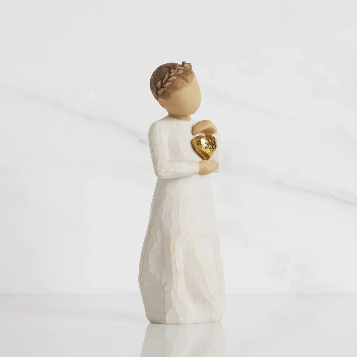 2024 Heart figurine as a dated memory keepsake gift
