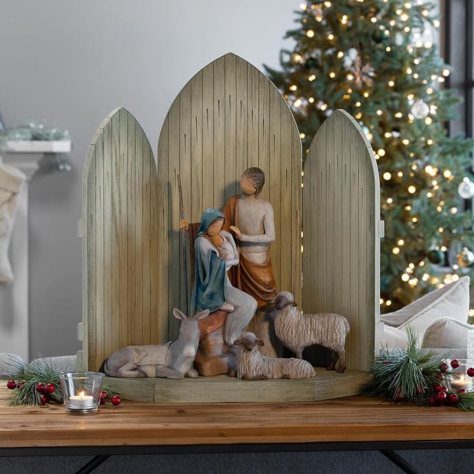Christmas Story Sanctuary – Nativity Display Backdrop detail view for meaningful Christmas keepsake display